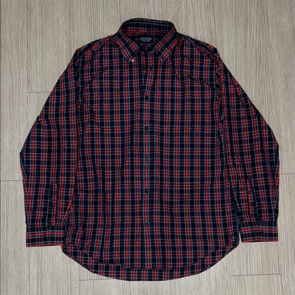 Chaps Other - Consensus Size Medium Classic Red Plaid Men's Shirt